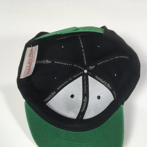 Boston Celtics Snapback Hat Mitchell & Ness Side Core 2.0 Black Green Polyester - Picture 5 of 9